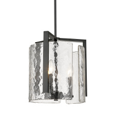 Golden 3164-3P BLK-HWG - Golden Lighting Aenon 3-light Pendant in Matte Black